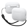 Чехол Elago Silicone case with Round strap для AirPods Pro 2, прозрачный (матовый)