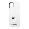 Чехол Lagerfeld NFT Choupette Hard для iPhone 14 Plus, прозрачный