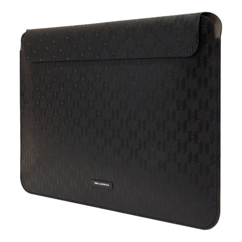 Чехол-папка Lagerfeld Saffiano Sleeve Monogram для Macbook 13"/14", черный