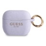 Чехол Guess Silicone Glitter с кольцом для Airpods 3 (2021), фиолетовый
