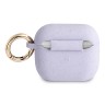 Чехол Guess Silicone Glitter с кольцом для Airpods 3 (2021), фиолетовый