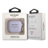 Чехол Guess Silicone Glitter с кольцом для Airpods 3 (2021), фиолетовый