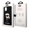 Lagerfeld для iPhone 15 Plus чехол Liquid silicone NFT Karl Ikonik Hard Black