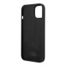 Lagerfeld для iPhone 15 Plus чехол Liquid silicone NFT Karl Ikonik Hard Black