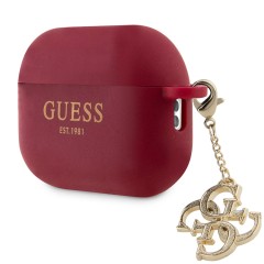 Guess для Airpods Pro 2 чехол Liquid silicone with 4G Diamond charm Magenta