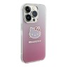 Hello Kitty для iPhone 15 Pro чехол PC/TPU Kitty Head Gradient Hard Pink