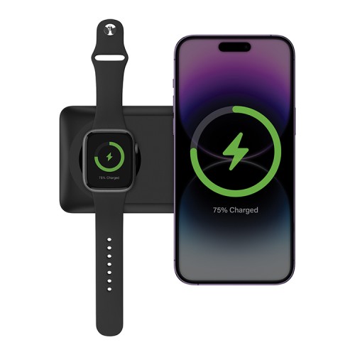 EnergEA АКБ Bazic GoPower MAG, 10000W Magnetic wireless 15W USB-C+A 20W +Watch charger Black