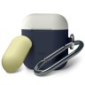 Чехол Elago Hang DUO case для AirPods 1/2, синий с крышками White и Yellow