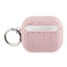 Karl Lagerfeld для Airpods 3 чехол PU Saffiano Monogram with ring NFT Metal Head Karl Pink