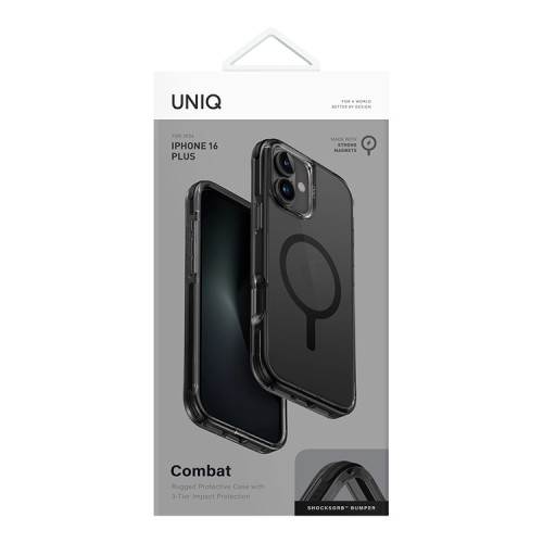 Uniq для iPhone 16 Plus чехол Combat Black (MagSafe)