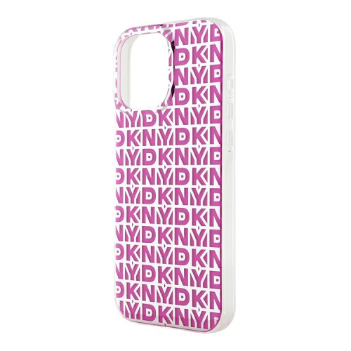 DKNY для iPhone 16 Pro Max чехол PC/TPU Double layer Repeat Electroplated Pink