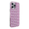 DKNY для iPhone 16 Pro Max чехол PC/TPU Double layer Repeat Electroplated Pink