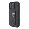 Guess для iPhone 16 Pro чехол GripStand PU 4G with Triangle Diamond Black