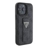 Guess для iPhone 16 Pro чехол GripStand PU 4G with Triangle Diamond Black