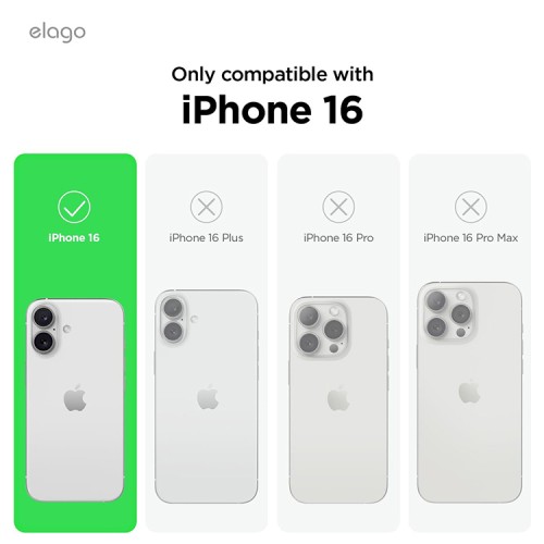 Elago для iPhone 16 чехол HYBRID (pc/tpu) Soft Feeling Clear (MagSafe)