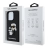 Karl Lagerfeld для iPhone 16 Pro Max чехол 3D Rubber NFT Karl & Choupette Hard Black