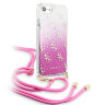 Чехол Guess 4G Cord collection Hard Gradient для iPhone 7/8/SE 2020, со шнурком, розовый