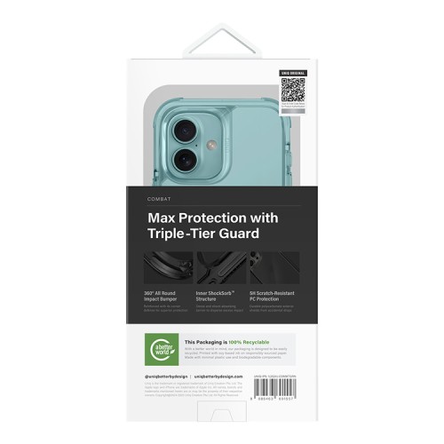 Uniq для iPhone 16 чехол Combat Teal Green (MagSafe)