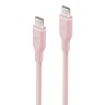 Energea Кабель Bazic GoCharge Weave USB-C to USB-C 60W 480 Mbps Soft braided Pink 1.5m