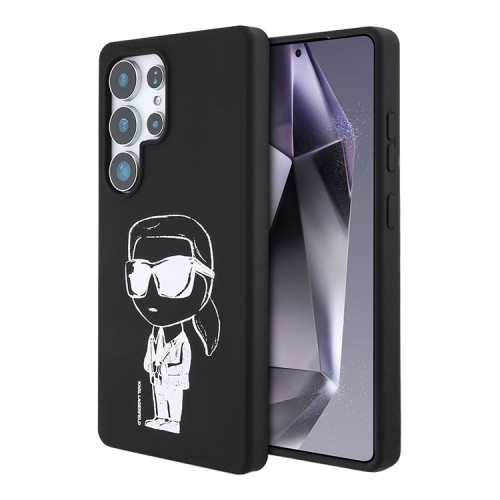 Karl Lagerfeld для Galaxy S25 Ultra чехол Liquid Silicone NFT Graffiti Karl Ikonik Hard Black (MagSafe)