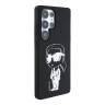 Karl Lagerfeld для Galaxy S25 Ultra чехол Liquid Silicone NFT Graffiti Karl Ikonik Hard Black (MagSafe)