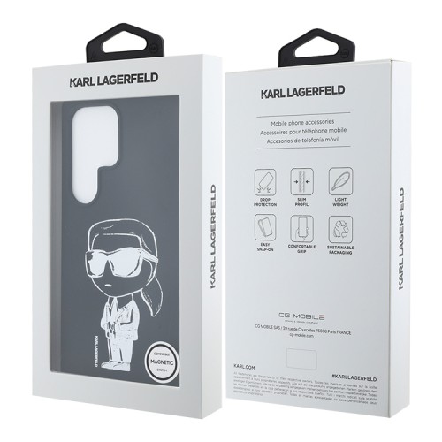 Karl Lagerfeld для Galaxy S25 Ultra чехол Liquid Silicone NFT Graffiti Karl Ikonik Hard Black (MagSafe)