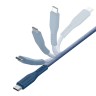 Energea Кабель FLOW USB-C to USB-C PD240W 5A Nanoweave Magnetic tie Blue 1.5m