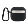 Mercedes для Airpods 4 чехол Genuine leather with metal logo Black