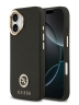 Guess для iPhone 17 чехол PU Grained 4G Diamond metal logo Gold camera Hard Black (MagSafe)