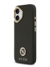 Guess для iPhone 17 чехол PU Grained 4G Diamond metal logo Gold camera Hard Black (MagSafe)