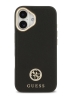 Guess для iPhone 17 чехол PU Grained 4G Diamond metal logo Gold camera Hard Black (MagSafe)