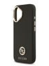 Guess для iPhone 17 чехол PU Grained 4G Diamond metal logo Gold camera Hard Black (MagSafe)