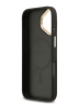 Guess для iPhone 17 чехол PU Grained 4G Diamond metal logo Gold camera Hard Black (MagSafe)