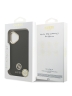 Guess для iPhone 17 чехол PU Grained 4G Diamond metal logo Gold camera Hard Black (MagSafe)