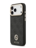 Guess для iPhone 17 Pro Max чехол PU 4G Diamond metal logo Gold camera Hard Black (MagSafe)