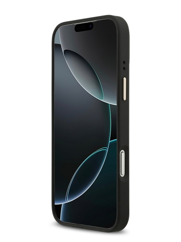 Guess для iPhone 17 Pro Max чехол PU 4G Diamond metal logo Gold camera Hard Black (MagSafe)