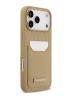 Karl Lagerfeld для iPhone 17 Pro Max чехол Cardslot PU Grained Monogram with Pocket Hard Brown