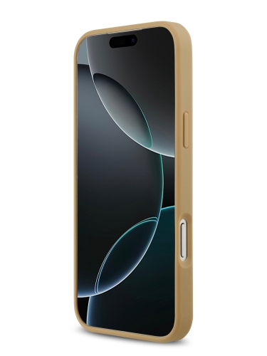 Karl Lagerfeld для iPhone 17 Pro Max чехол Cardslot PU Grained Monogram with Pocket Hard Brown