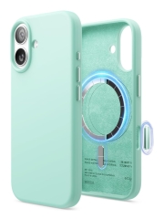 Elago для iPhone 17 чехол Magnetic Silicone Aqua Sky (MagSafe)