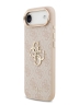 Guess для iPhone Air чехол PU 4G Big metal logo Gold camera Hard Pink