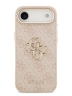 Guess для iPhone Air чехол PU 4G Big metal logo Gold camera Hard Pink