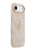 Guess для iPhone Air чехол PU 4G Big metal logo Gold camera Hard Pink