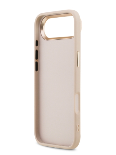 Guess для iPhone Air чехол PU 4G Big metal logo Gold camera Hard Pink