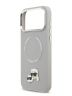Karl Lagerfeld для iPhone 17 Pro Max чехол PU NFT Karl & Choup heads Metal pin & Cam Hard Grey (MagSafe)