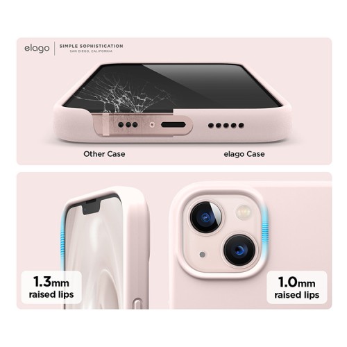 Чехол Elago Soft Silicone для iPhone 13, розовый