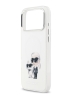 Karl Lagerfeld для iPhone 17 Pro Max чехол IML Aquarelle Karl & Choup Metal cam Hard White (MagSafe)