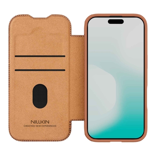 Nillkin для iPhone 17 чехол QIN Pro Booktype Brown