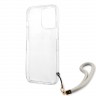 Чехол Guess Marble Hard +Nylon hand cord для iPhone 13 Pro, серый