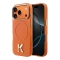 Karl Lagerfeld для iPhone 17 Pro чехол IML K HEAD Metal logo & Camera прозрачный/оранжевый (MagSafe)