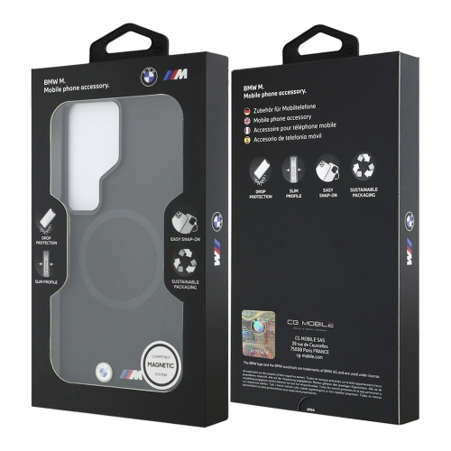 BMW для Galaxy S26 Ultra чехол M-Series PU Full Wrapped Metal logo & Cam Hard Black (MagSafe)